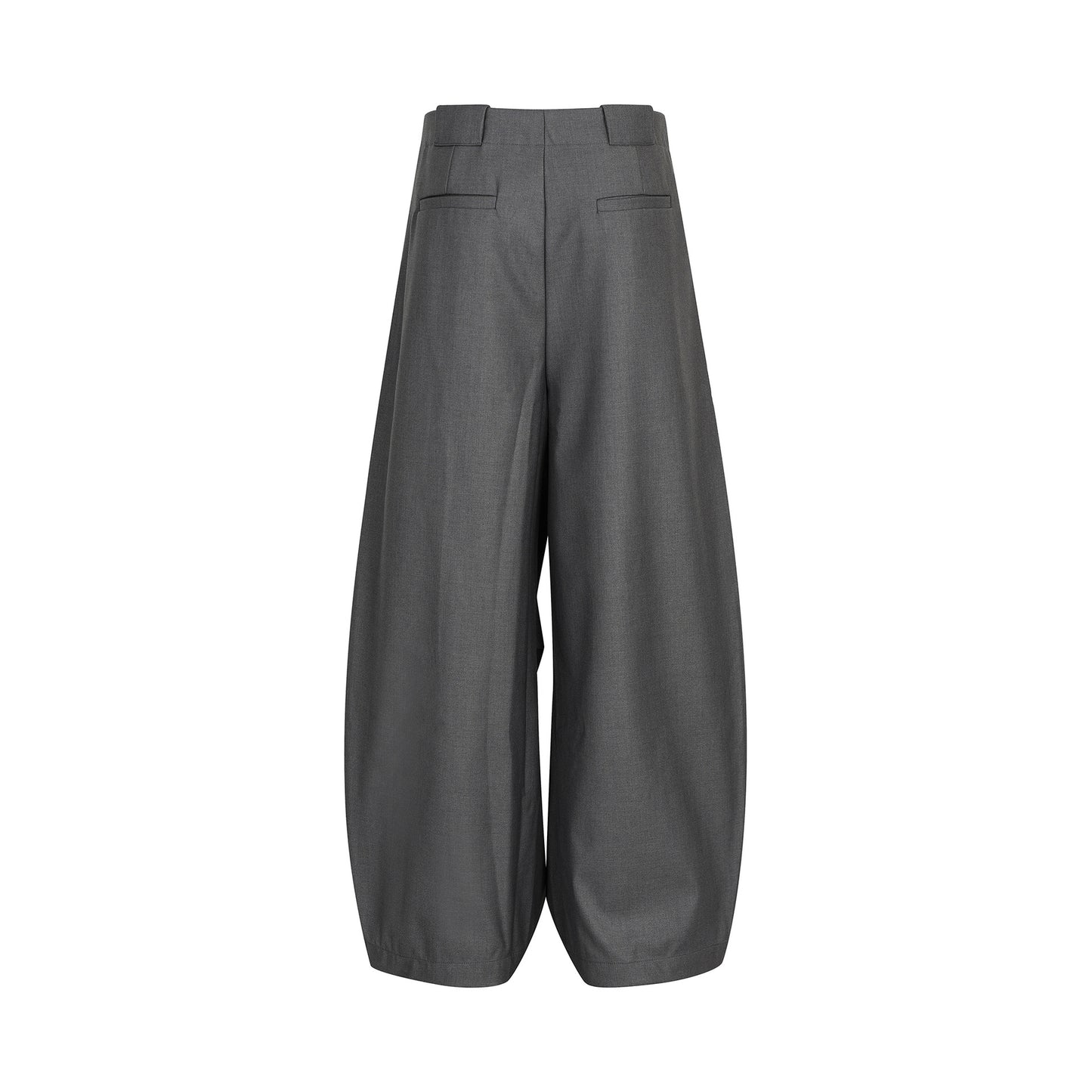 Retro Unisex Trendy Pleated Deconstructed Design Men's Slightly Curved Drape Casual Trousers