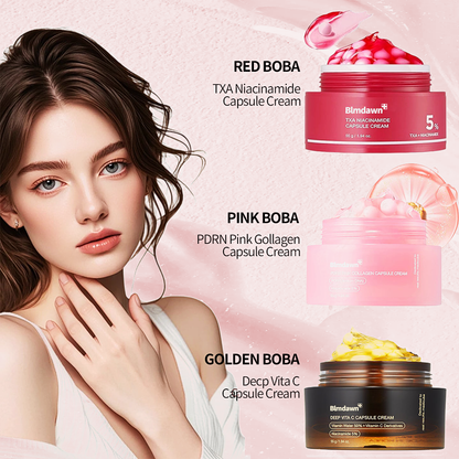 Final 3 Hours: 70%OFF🔥Mix & Match Boba Cream Set | Tiktok Viral Capsule Creams for Uneven Skin Tone, Glow Hydration, Korean Skincare, K-beauty