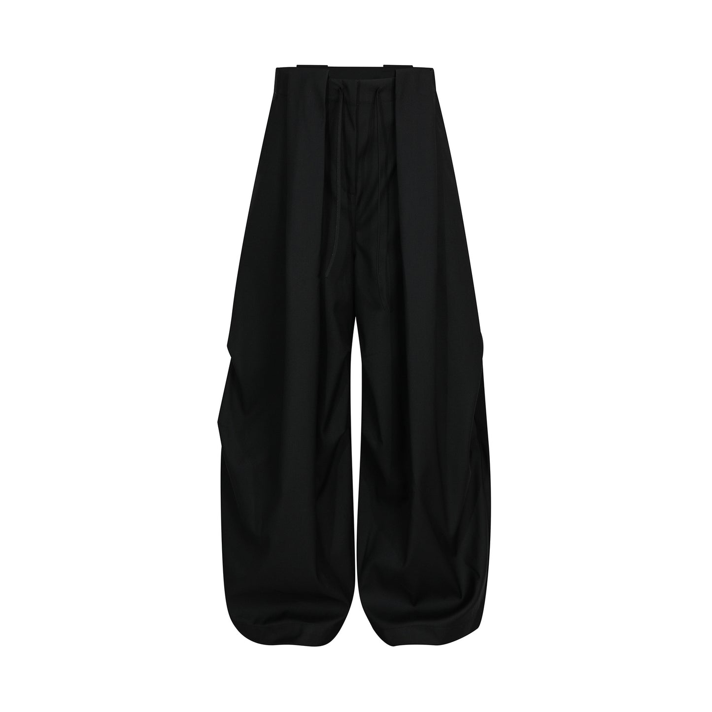 Retro Unisex Trendy Pleated Deconstructed Design Men's Slightly Curved Drape Casual Trousers