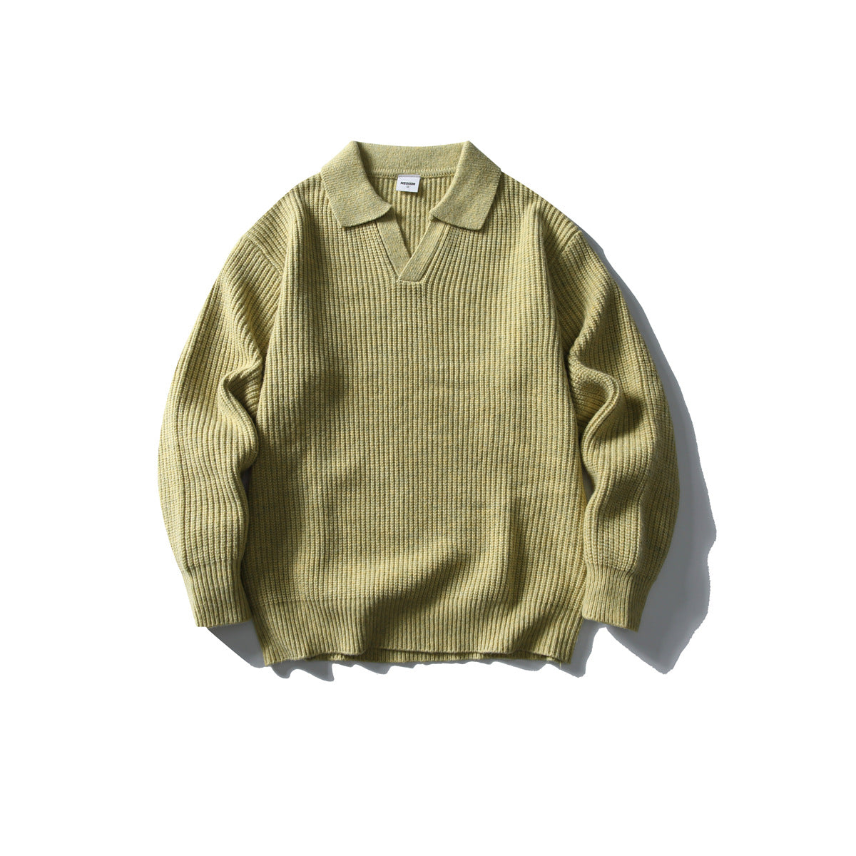 Simple Solid Color Casual Loose Basic Reversible Collar Sweater